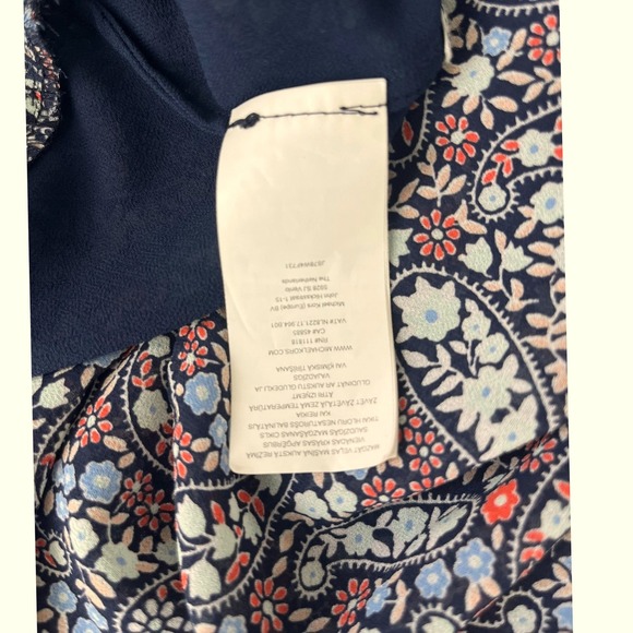 Michael Kors Ditsy Floral Off Shoulder Dress Smocked Tiered Ruffle Long Sleeve S - Picture 5 of 6